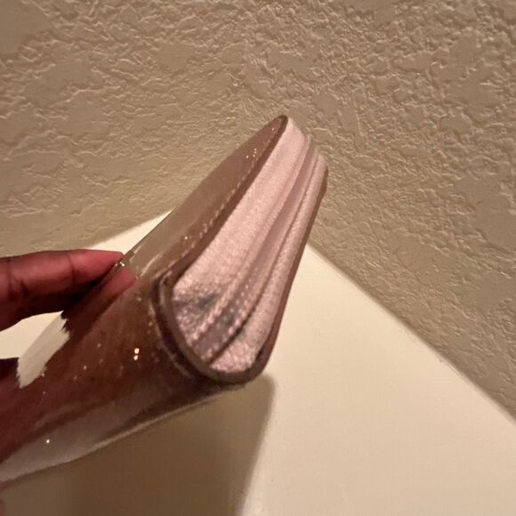 Kate Spade Zip Around Long Wallet Pink All Over Glitter Girlie Sparkle Evening - Picture 4 of 14